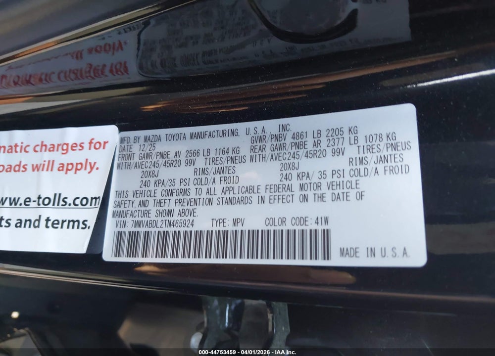 2026 MAZDA CX-50 2.5 S PREMIUM VIN: 7MMVABDL2TN465924
