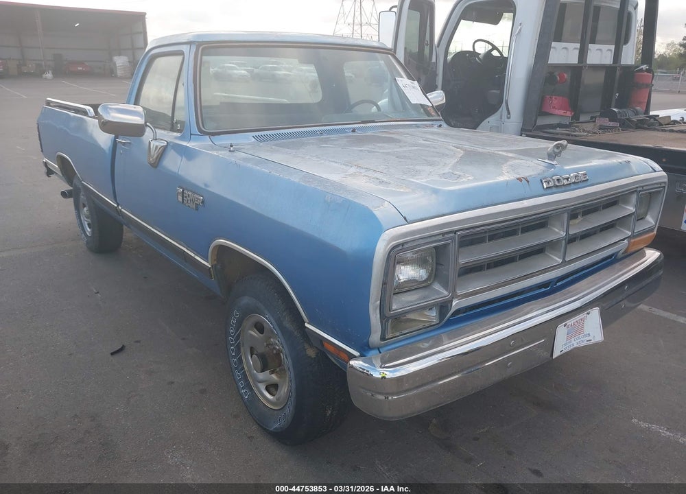 1989 DODGE W-SERIES W100 VIN: 1B7HM06X0KS130573