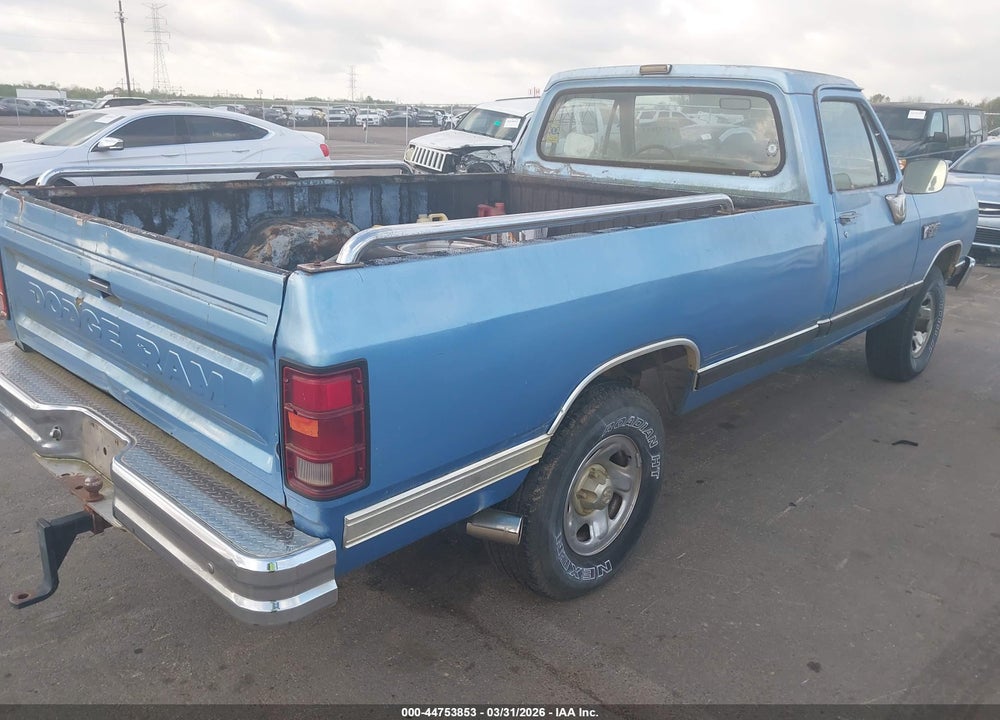 1989 DODGE W-SERIES W100 VIN: 1B7HM06X0KS130573