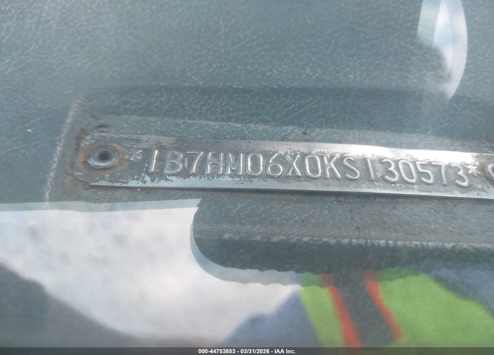 1989 DODGE W-SERIES W100 VIN: 1B7HM06X0KS130573