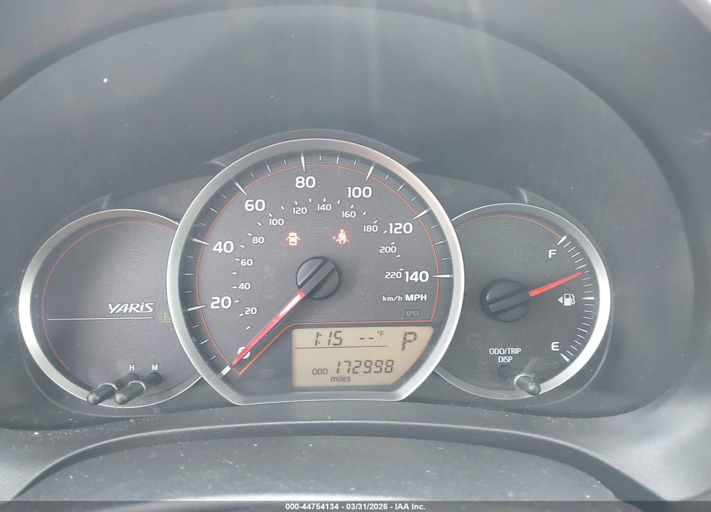 2012 TOYOTA YARIS LE VIN: JTDKTUD34CD525653