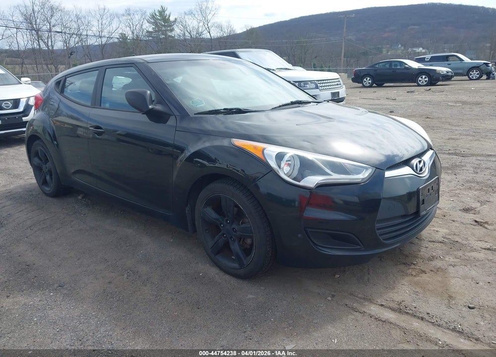 2013 HYUNDAI VELOSTER BASE W/BLACK VIN: KMHTC6AD1DU097213