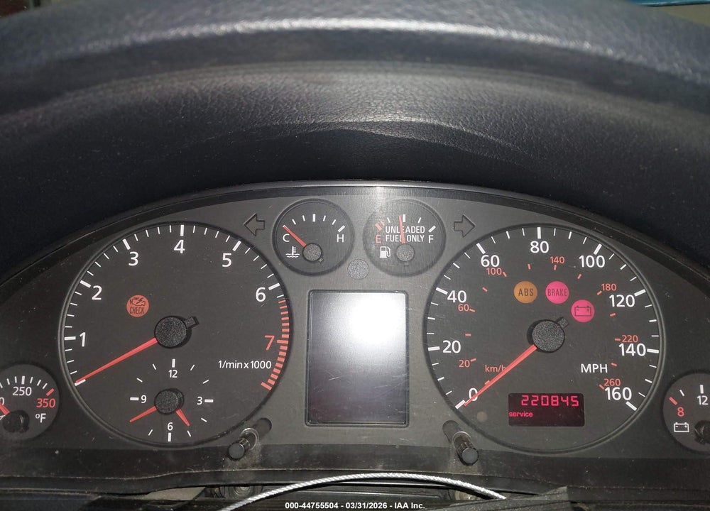 1999 AUDI A4 2.8 VIN: WAUED28D4XA296736