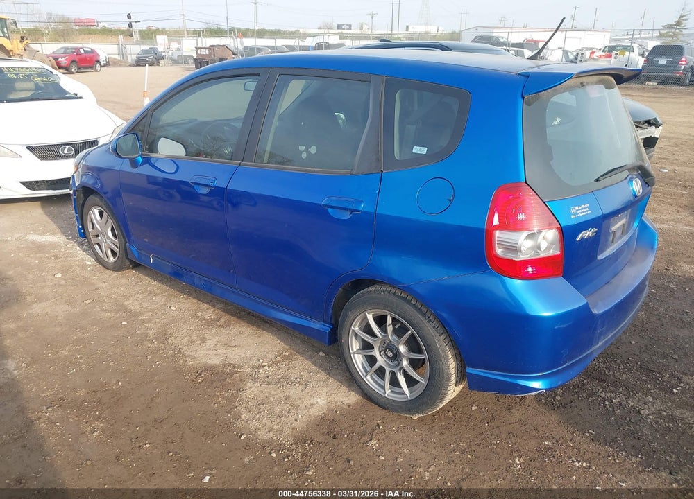 2008 HONDA FIT SPORT VIN: JHMGD38668S062627