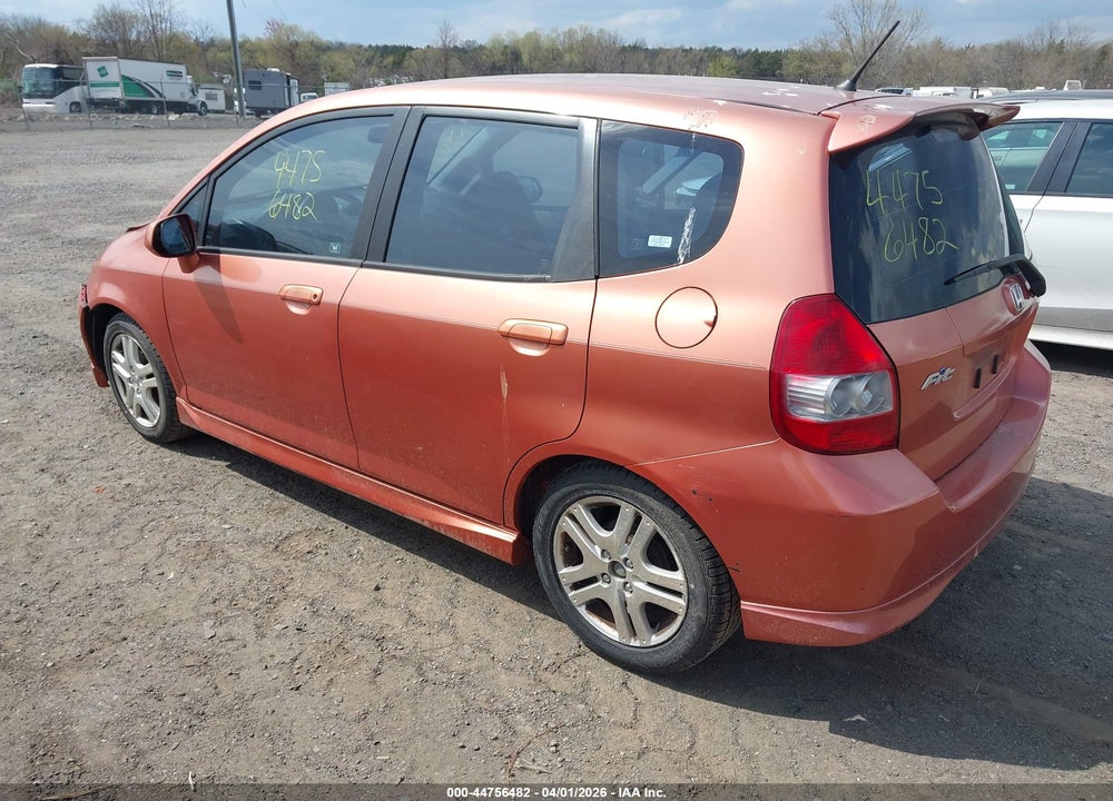 2007 HONDA FIT SPORT VIN: JHMGD38667S034311