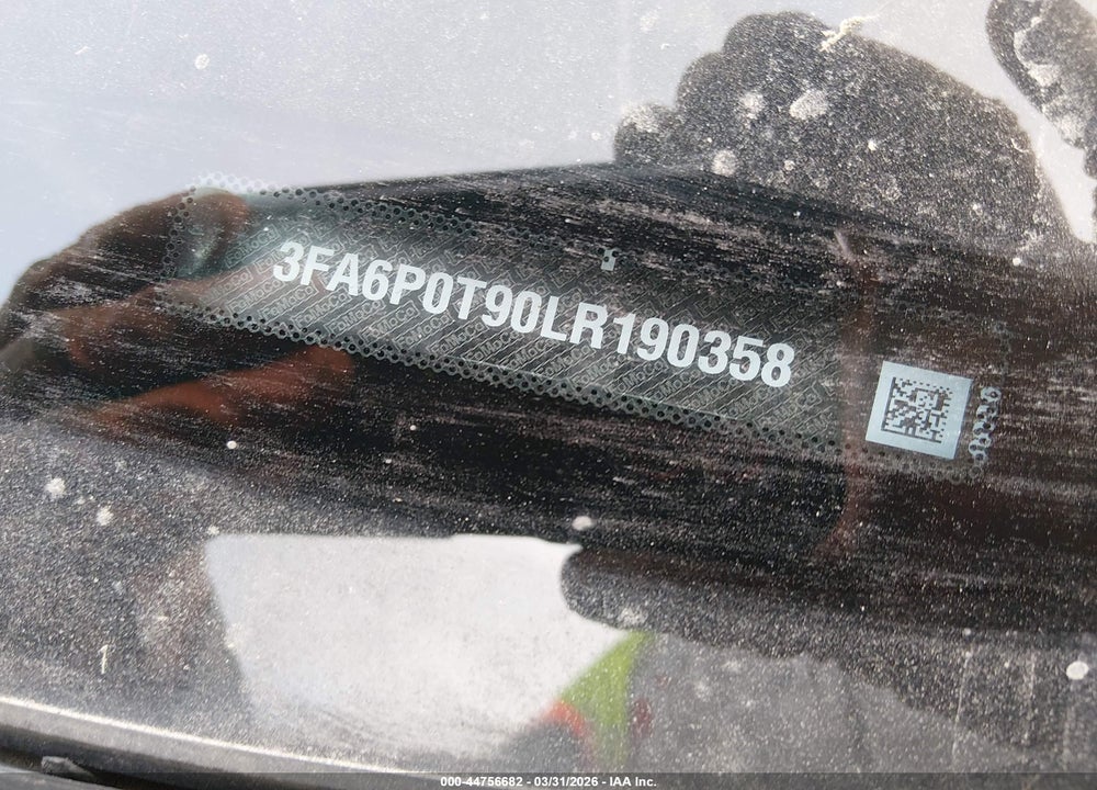 2020 FORD FUSION SE VIN: 3FA6P0T90LR190358