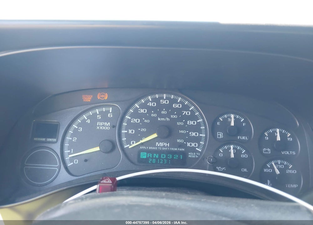 2002 CHEVROLET AVALANCHE 1500 VIN: 3GNEK13T32G107304