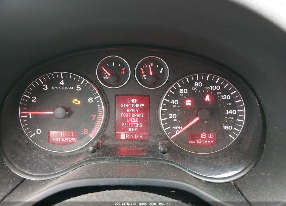 2007 AUDI A3 2.0T VIN: WAUNF78P67A075222