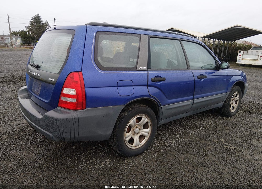 2003 SUBARU FORESTER X VIN: JF1SG63643H727824