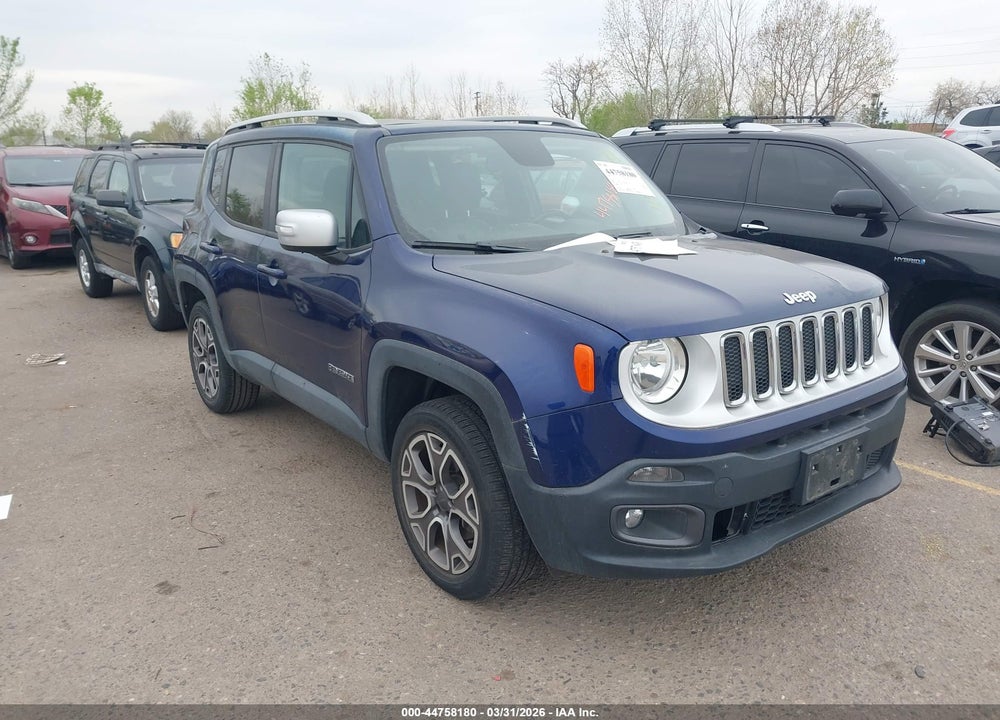 2016 JEEP RENEGADE LIMITED VIN: ZACCJBDT3GPD25031