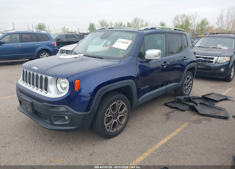 2016 JEEP RENEGADE LIMITED VIN: ZACCJBDT3GPD25031