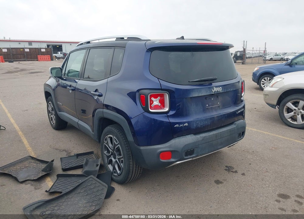 2016 JEEP RENEGADE LIMITED VIN: ZACCJBDT3GPD25031