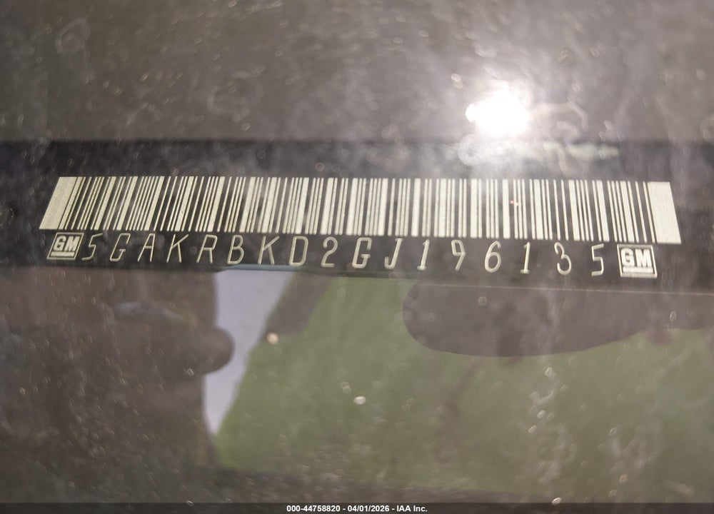 2016 BUICK ENCLAVE LEATHER VIN: 5GAKRBKD2GJ196135