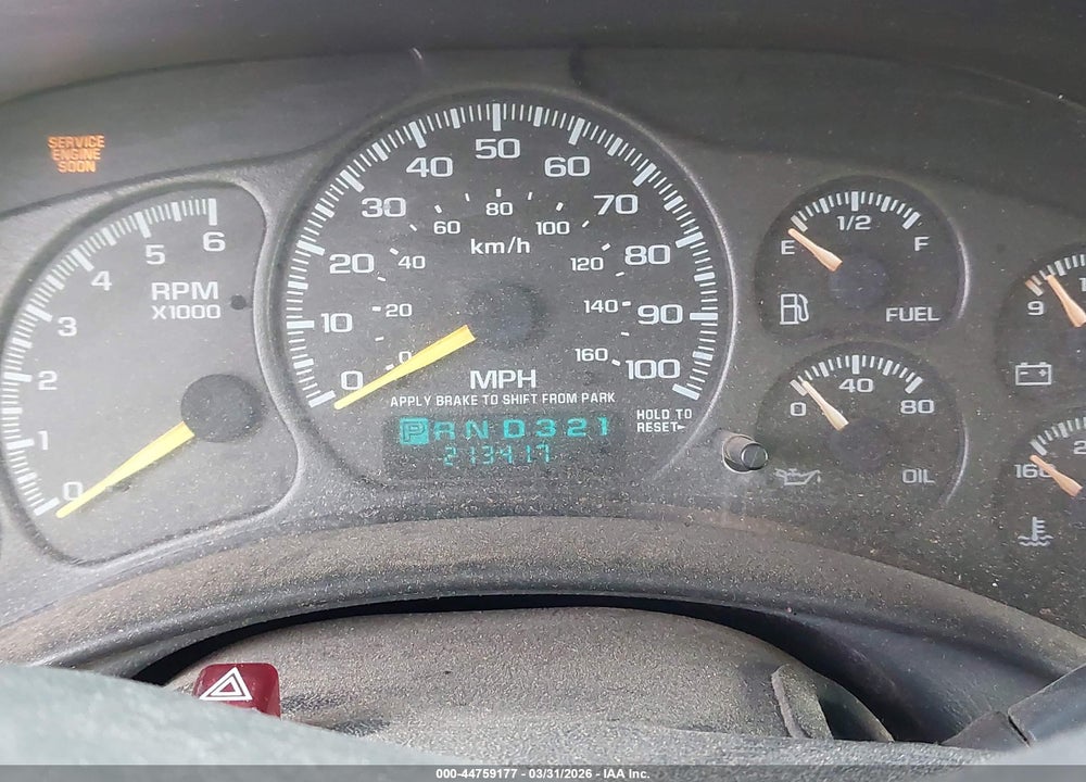 2000 CHEVROLET SILVERADO 1500 LT VIN: 2GCEK19T4Y1160580
