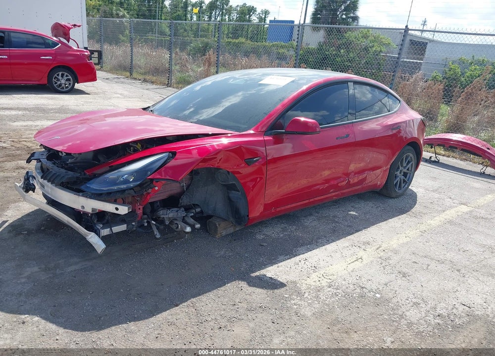 2022 TESLA MODEL 3 LONG RANGE DUAL MOTOR ALL-WHEEL DRIVE VIN: 5YJ3E1EB9NF256550