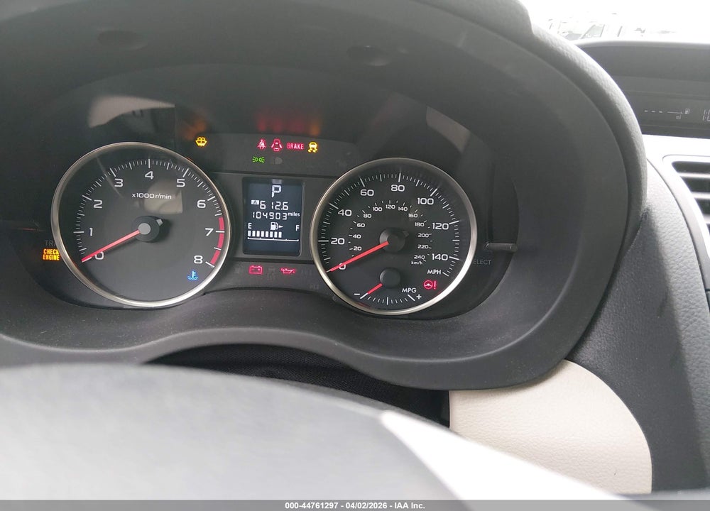2015 SUBARU IMPREZA 2.0I VIN: JF1GJAA67FH005829