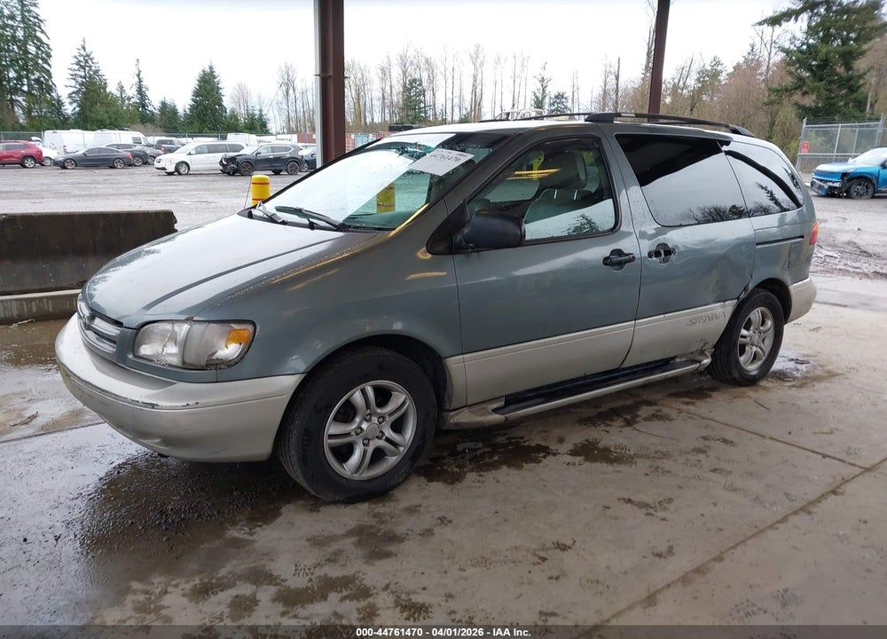 2000 TOYOTA SIENNA XLE VIN: 4T3ZF13C1YU259931