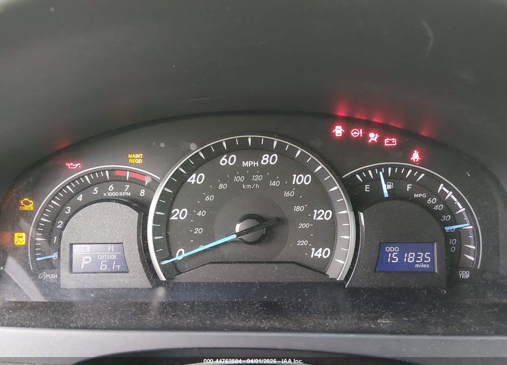 2012 TOYOTA CAMRY LE VIN: 4T1BF1FK4CU100374