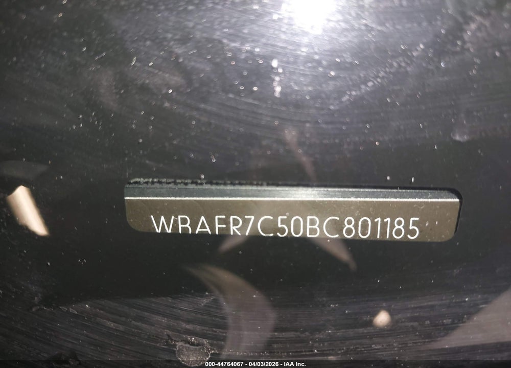 2011 BMW 535I VIN: WBAFR7C50BC801185