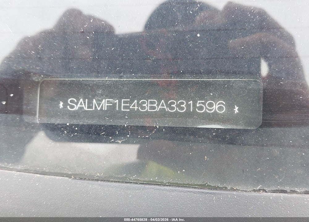 2011 LAND ROVER RANGE ROVER SUPERCHARGED VIN: SALMF1E43BA331596