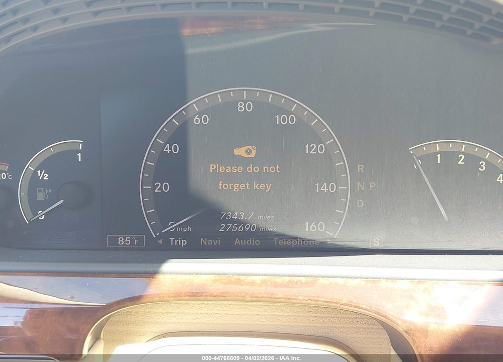 2009 MERCEDES-BENZ S 550 4MATIC VIN: WDDNG86X09A259637