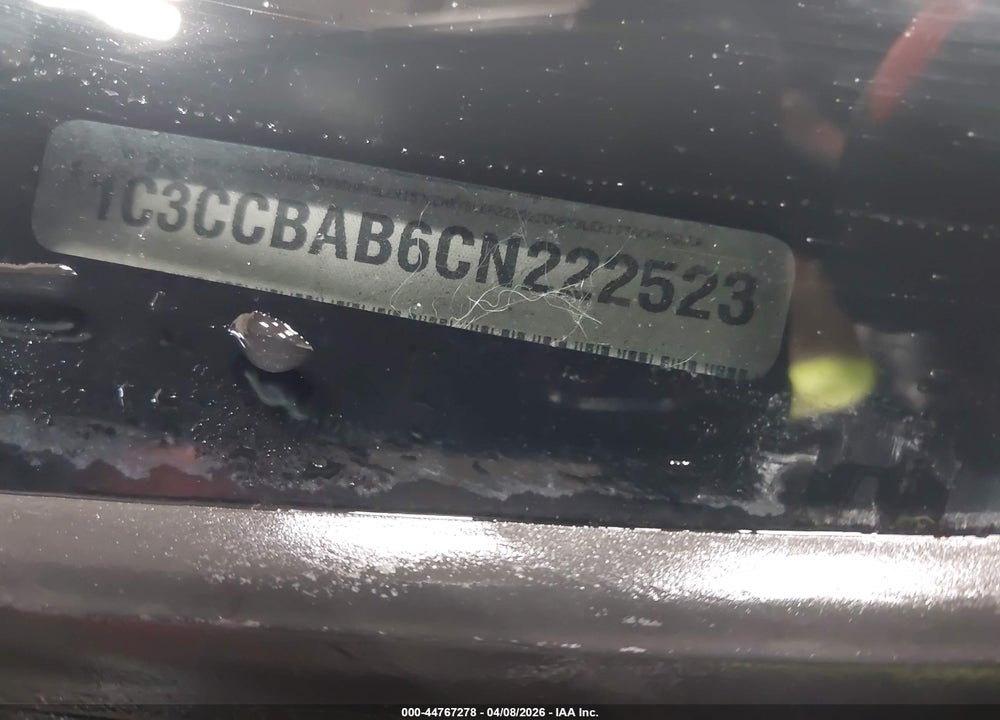 2012 CHRYSLER 200 LX VIN: 1C3CCBAB6CN222523