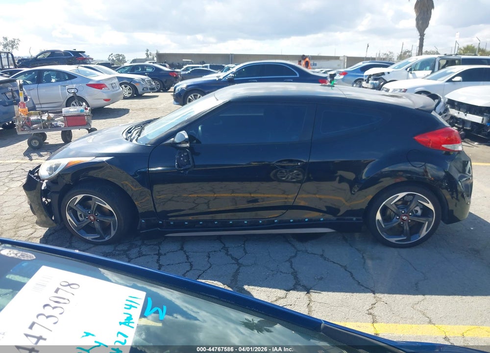 2013 HYUNDAI VELOSTER TURBO W/BLACK VIN: KMHTC6AE6DU108151