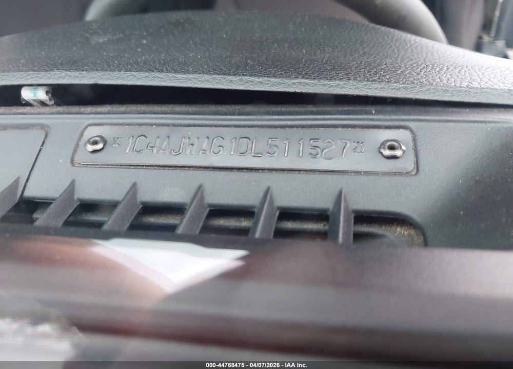 2013 JEEP WRANGLER SPORT VIN: 1C4AJWAG1DL511527
