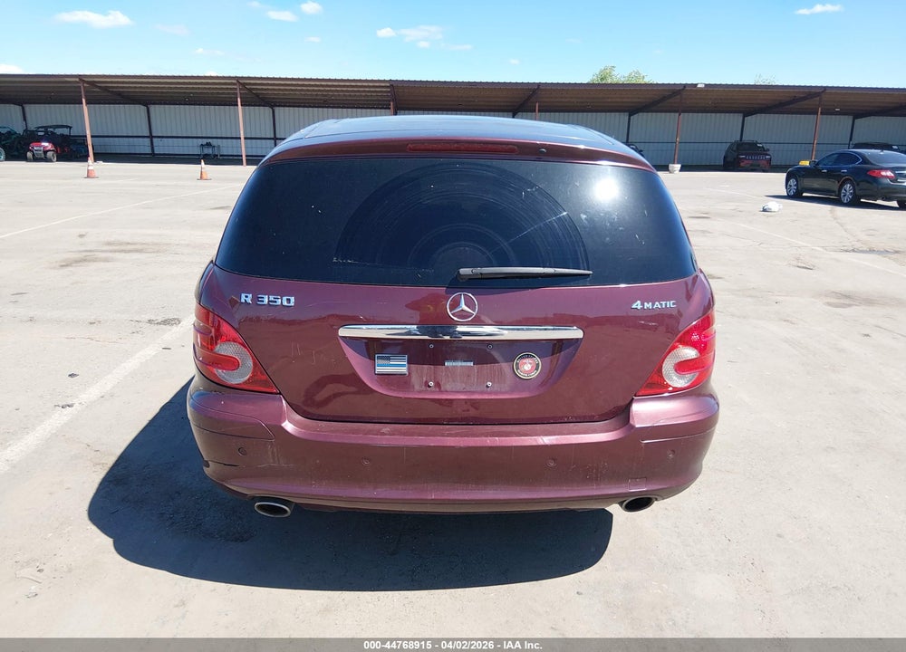2007 MERCEDES-BENZ R 350 4MATIC VIN: 4JGCB65E17A044510
