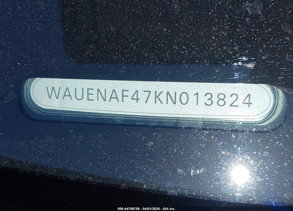 2019 AUDI A4 45 PREMIUM VIN: WAUENAF47KN013824