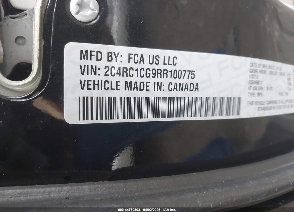 2024 CHRYSLER VOYAGER LX VIN: 2C4RC1CG9RR100775