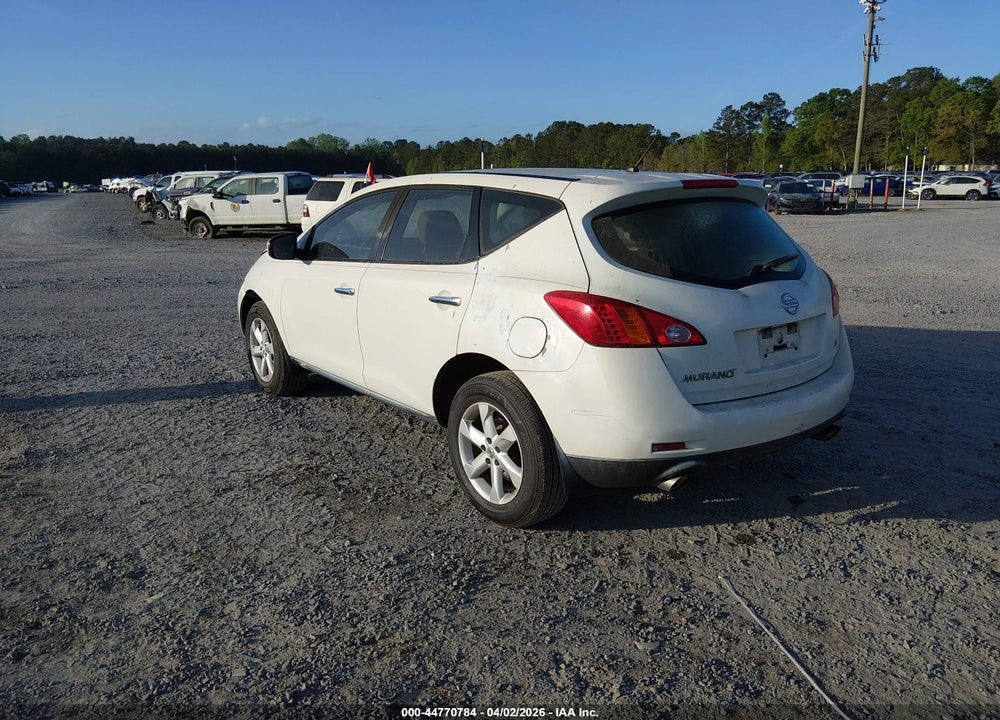 2009 NISSAN MURANO S VIN: JN8AZ18U59W104702
