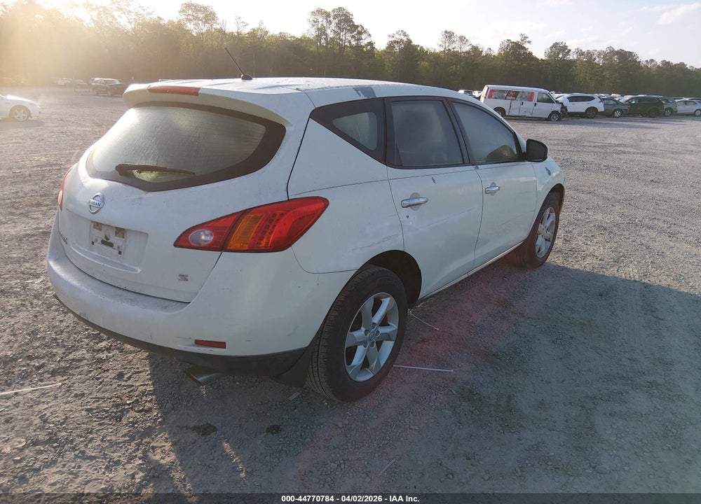 2009 NISSAN MURANO S VIN: JN8AZ18U59W104702