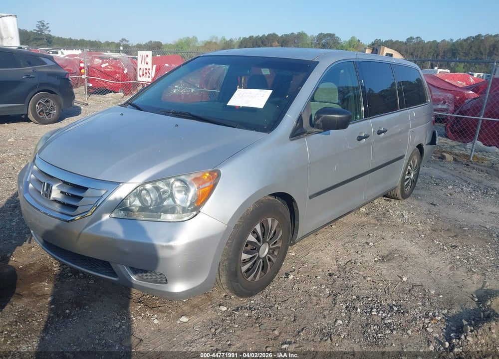 2010 HONDA ODYSSEY LX VIN: 5FNRL3H20AB021715