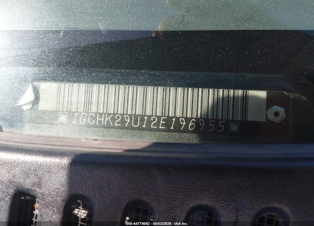 2002 CHEVROLET SILVERADO 2500HD LS VIN: 1GCHK29U12E196955