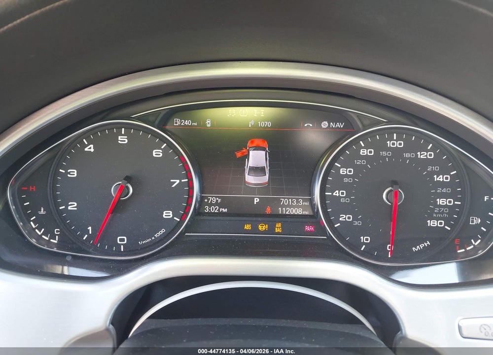 2015 AUDI A8 3.0T VIN: WAUJGAFD8FN027231