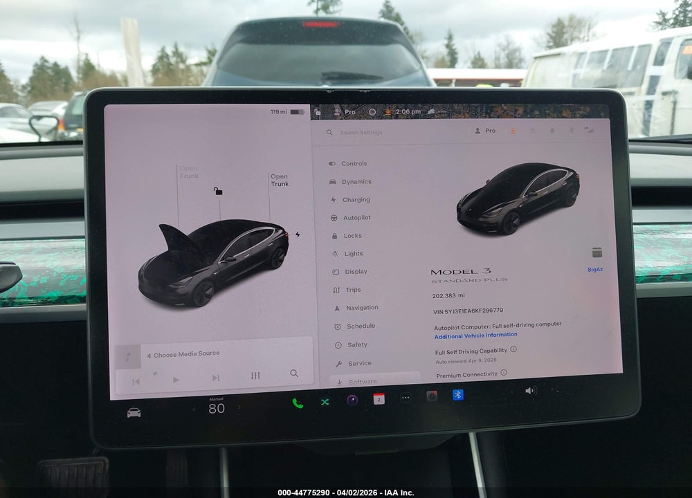 2019 TESLA MODEL 3 LONG RANGE/MID RANGE/STANDARD RANGE/STANDARD RANGE PLUS VIN: 5YJ3E1EA6KF296779