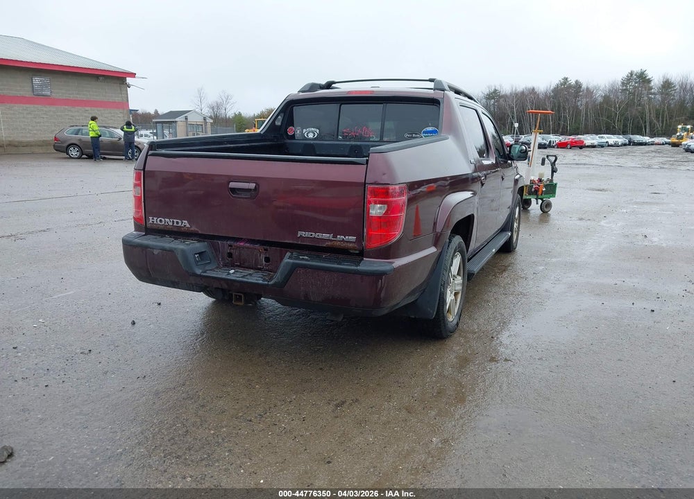 2009 HONDA RIDGELINE RTL VIN: 5FPYK16599B107513