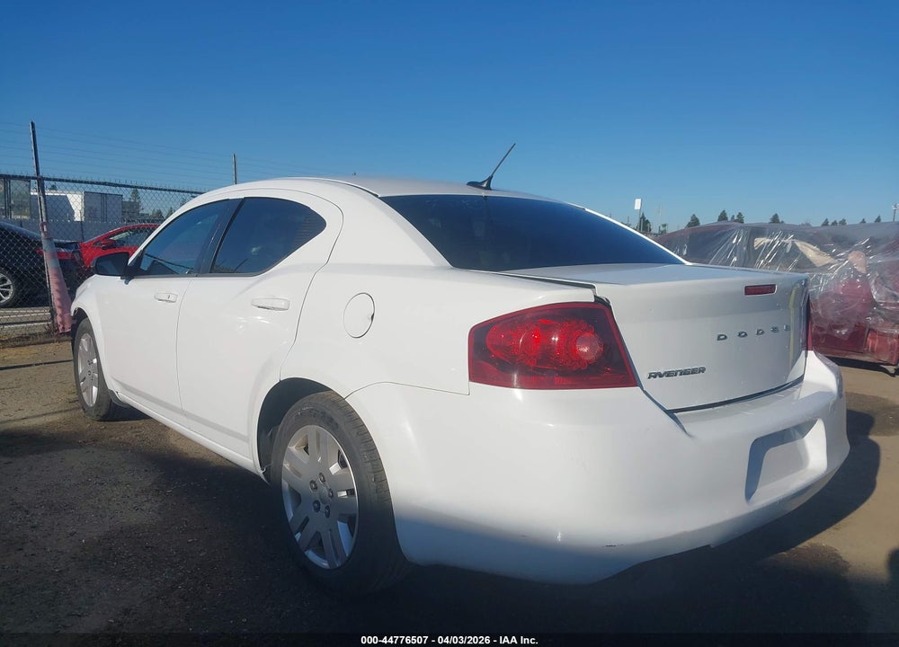 2013 DODGE AVENGER SE V6 VIN: 1C3CDZAG1DN569602