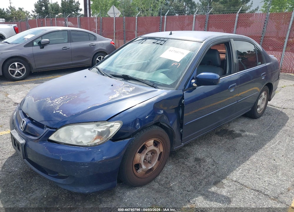 2005 HONDA CIVIC HYBRID VIN: JHMES96635S014789