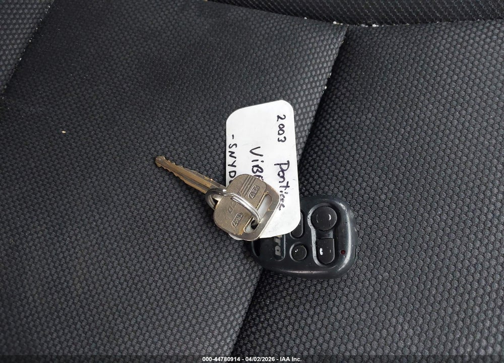 2003 PONTIAC VIBE VIN: 5Y2SL62873Z423423