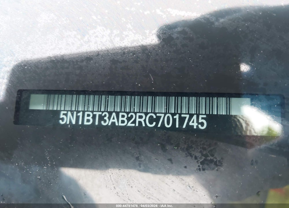 2024 NISSAN ROGUE S INTELLIGENT AWD VIN: 5N1BT3AB2RC701745