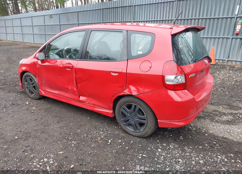 2008 HONDA FIT SPORT VIN: JHMGD38698S038600