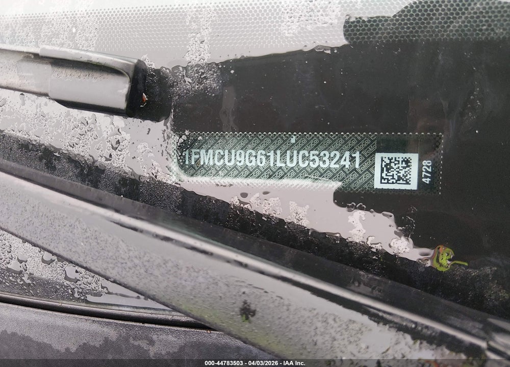 2020 FORD ESCAPE SE VIN: 1FMCU9G61LUC53241