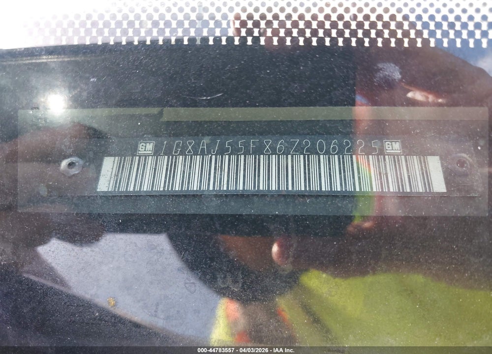 2006 SATURN ION 2 VIN: 1G8AJ55F86Z206225