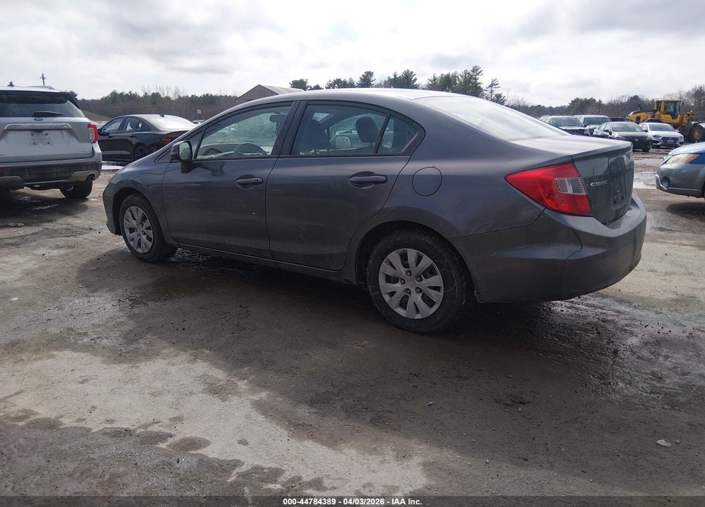 2012 HONDA CIVIC LX VIN: 19XFB2F54CE326625