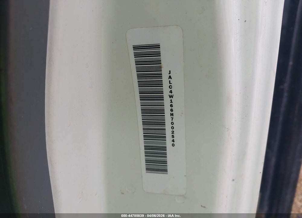 2017 ISUZU NPR HD DSL REG AT VIN: JALC4W166H7002540
