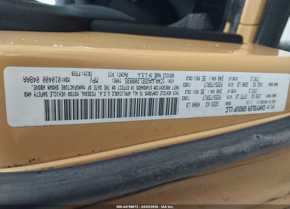 2014 JEEP WRANGLER FREEDOM EDITION VIN: 1C4AJWAG5EL209935