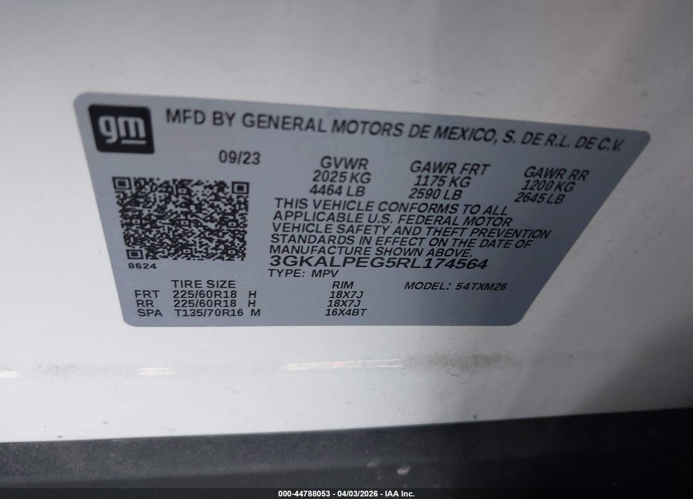 2024 GMC TERRAIN FWD SLT VIN: 3GKALPEG5RL174564