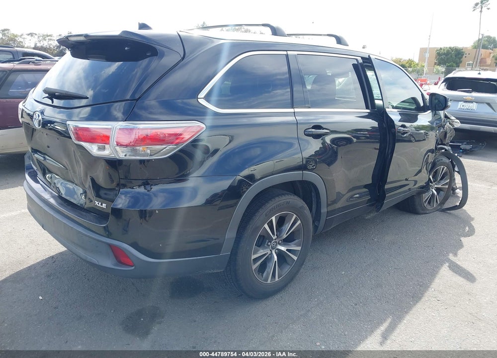 2016 TOYOTA HIGHLANDER XLE V6 VIN: 5TDKKRFH4GS507060